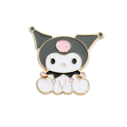 Fashion Kawaii Cinnamoroll My Melody Hello Kitty Sanrio Brooch Strawberry Creative Cute Metal Brooch Wholesale