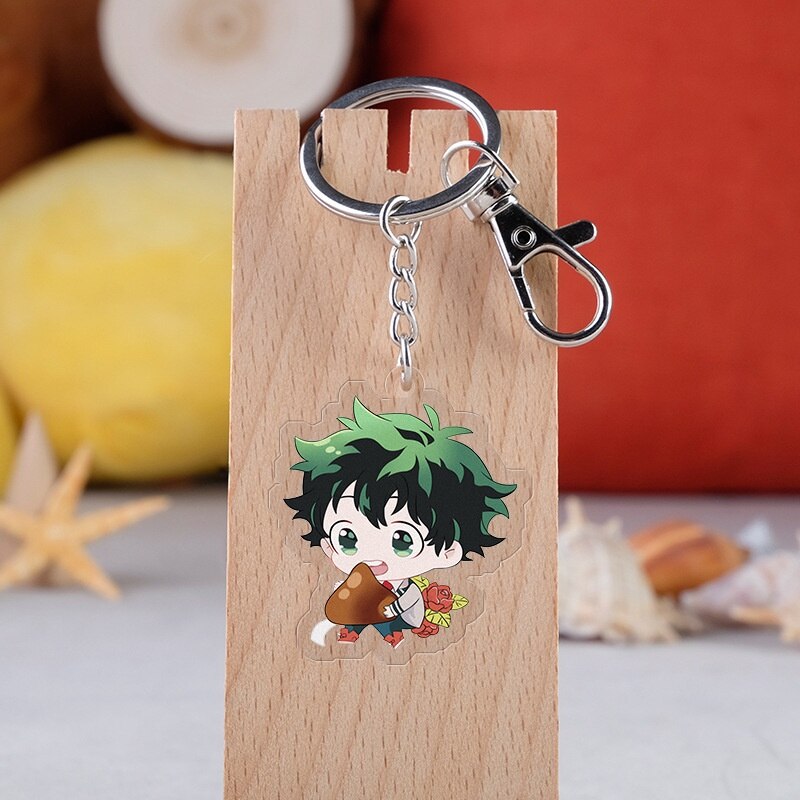 Keychain Anime Character My Hero Academia Deku Acrylic Keyring Japanese Cartoon Bag Handbag Gift For Student Comic Fans