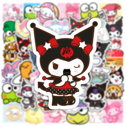 Sanrio Cartoon Anime Hello Kitty Kuromi Stickers Waterproof Skateboard Guitar Suitcase Laptop Bicycle Graffiti Sticker Kids Toys