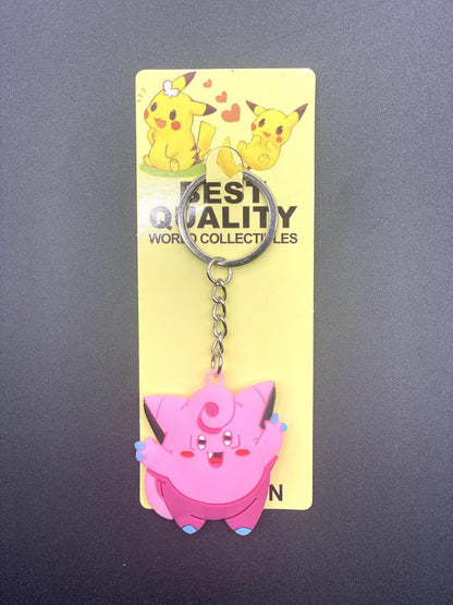 38style Pokemon Anime Action Figures Pikachu Alloy Silicone Keychain Accessories Pendant Bag Key Ring Pendant Birthday Gifts