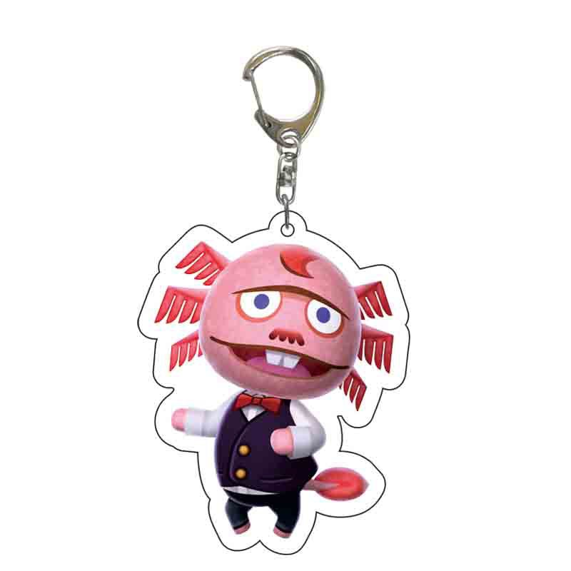 Game Animal Crossing Keychain Cartoon Animal Shaped Acrylic Pendant Keyring Fan Gift