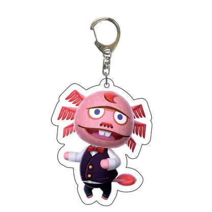 Game Animal Crossing Keychain Cartoon Animal Shaped Acrylic Pendant Keyring Fan Gift