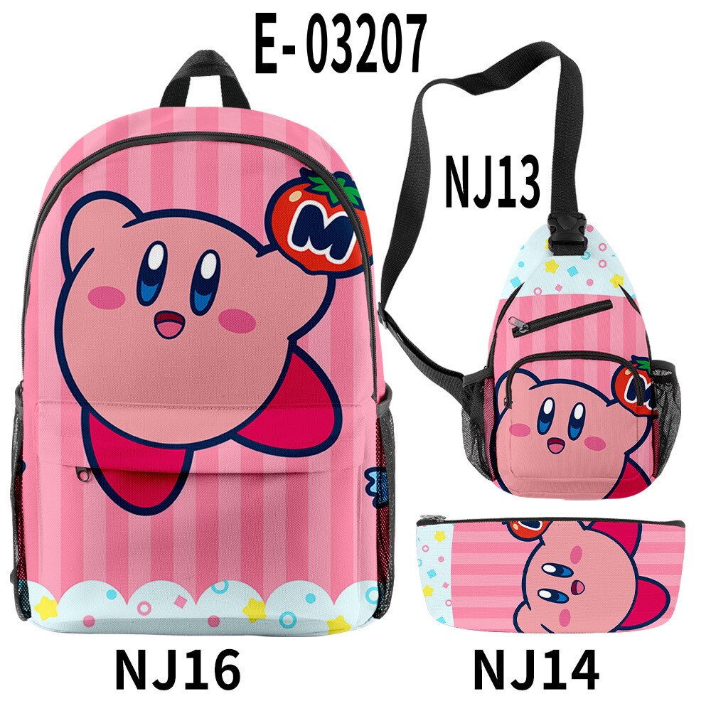 2023 NEW Anime Star Kabi Kirby Coin Purse 3D Children School Bags Kids Backpacks Kindergarten Chest Bag Crossbody Backpack