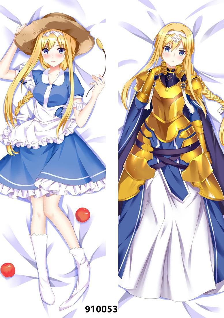 Anime Dakimakura Sword Art Online Alicization War of Underworld Alice Yuuki Asuna Hugging Body Pillow Case Pillow Cover Gift