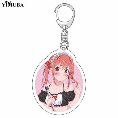 Anime Rent A Girlfriend Kanojo Okarishimasu Charm Keychain Ichinose Chizuru Asami Nanami Sakurasawa Sumi Sarashina Ruka Keyring