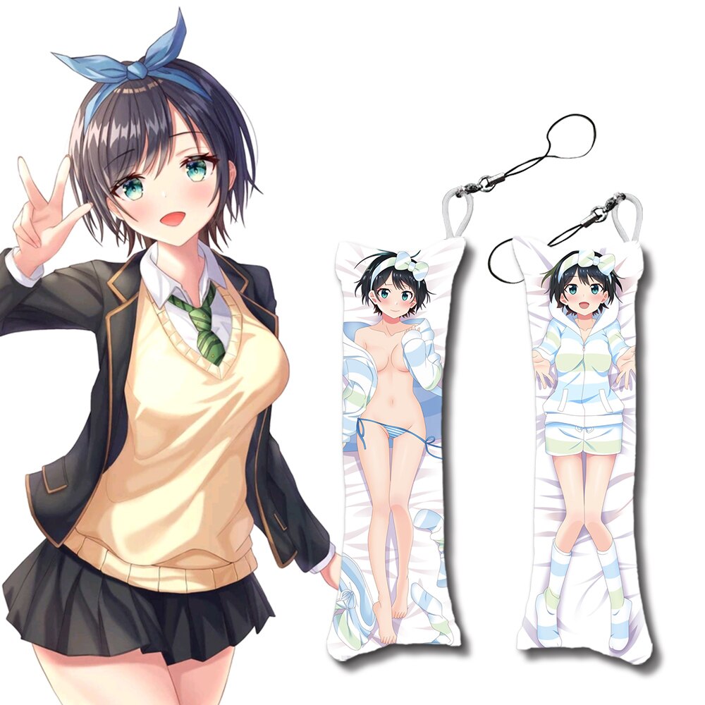 Rent A Girlfriend Mini Pillow Small Body Pillow Pendant Sarashina Ruka Dakimakura Cartoon Game Keychain