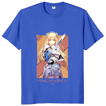 Vintage Wallenstein Danmachi T Shirt Japanese Anime Manga Fans Gift Men Women T-shirt Casual O-Neck 100% Cotton Tee Tops EU Size