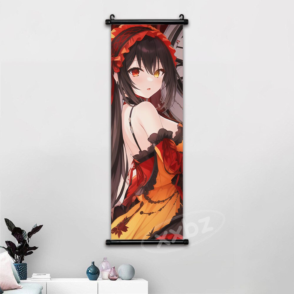 Anime Date A Live Poster Wall Art Canvas Kawaii Princess Pictures Modern Painting Tokisaki Kurumi Hanging Scroll Home Decor Gift