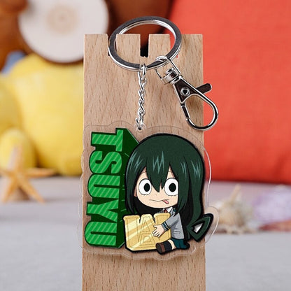 Keychain Anime Character My Hero Academia Deku Acrylic Keyring Japanese Cartoon Bag Handbag Gift For Student Comic Fans