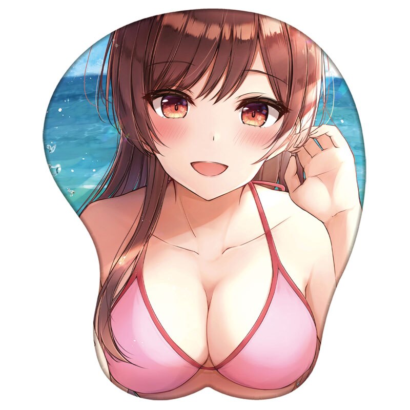 Rent A Girlfriend 3D Silicone Mousepad Ichinose Chizuru Ruka Sumi Nanami 3D Wristband Mouse Pad Anime 3D Wrist Rest MouseMat