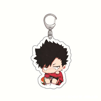 Hot Anime Haikyuu!! Super Cute Figure Keychain Collection Hinata Shoyo Kageyama Tobio Sugawara Acrylic Key Chain Wholesale