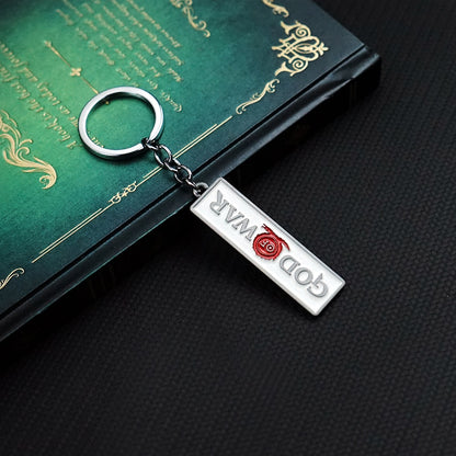 God of War Keychain Kratos Axe Leviathan Key Chain Keyring Blades of Chaos Swords Game Accessories Car Key Ring Pendant llaveros