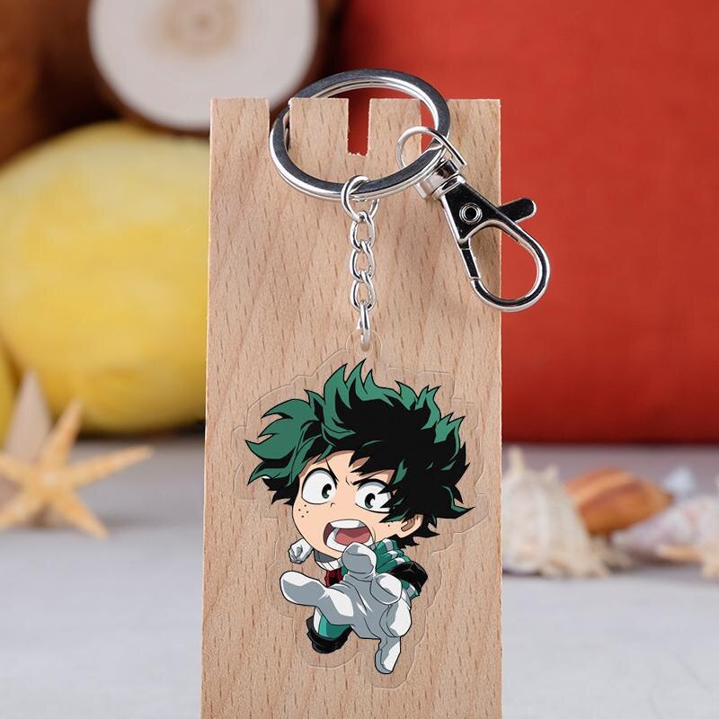 Keychain Anime Character My Hero Academia Deku Acrylic Keyring Japanese Cartoon Bag Handbag Gift For Student Comic Fans