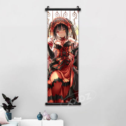 Anime Date A Live Poster Wall Art Canvas Kawaii Princess Pictures Modern Painting Tokisaki Kurumi Hanging Scroll Home Decor Gift