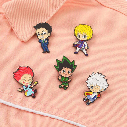 Classic HXH Enamel Pins Hunter Anime Characters Brooches Clothes Hat Backpack Pin Lapel Badges Jewelry Gifts Friends Wholesale