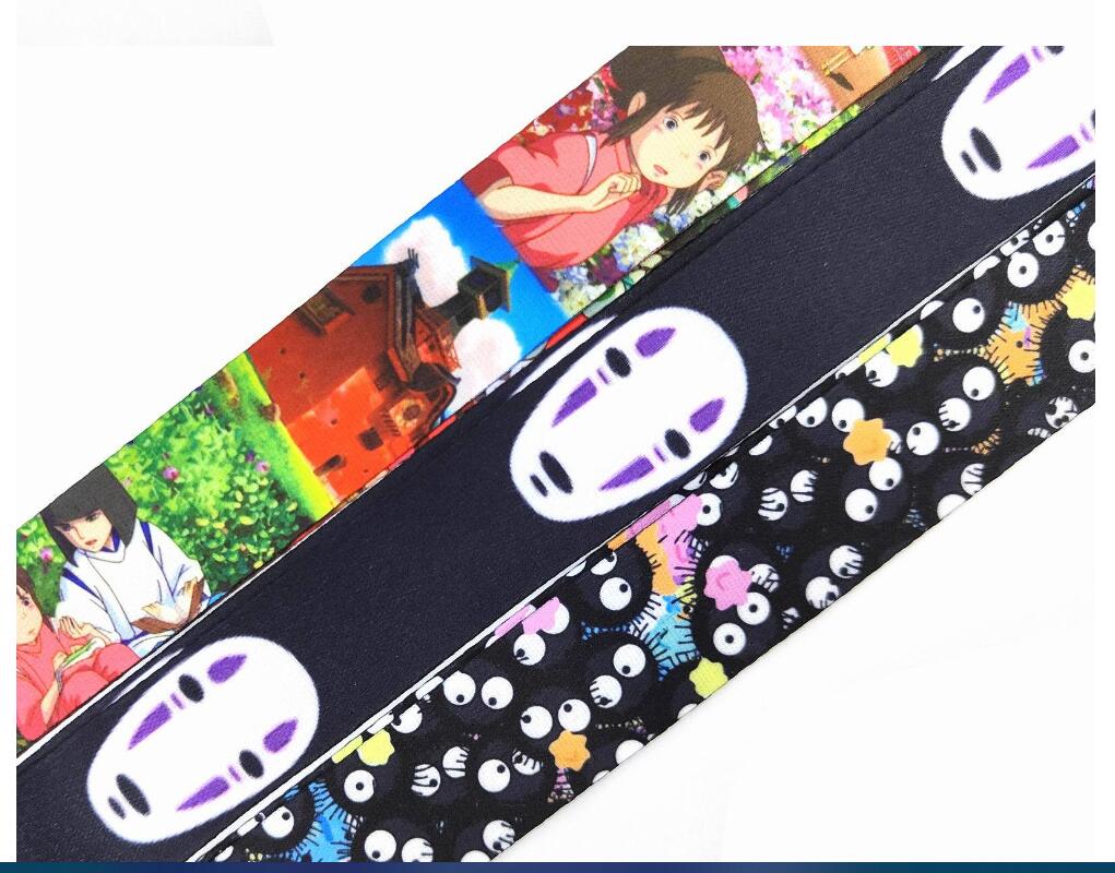 Spirited Away Cartoon Key Lanyard ID Badge Holders Animal Phone Neck Straps with Keyring Phone Accessories D107