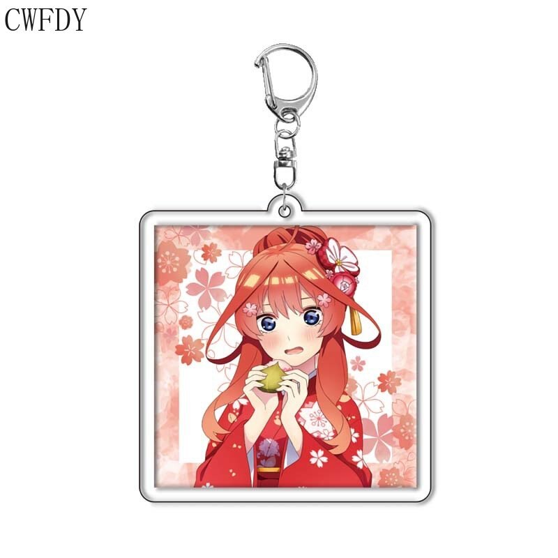 The Quintessential Quintuplets Keychain Anime Figure Nakano Ichika Nino Miku Yotsuba Itsuki Sisters Acrylic Charm Key Chain Gift