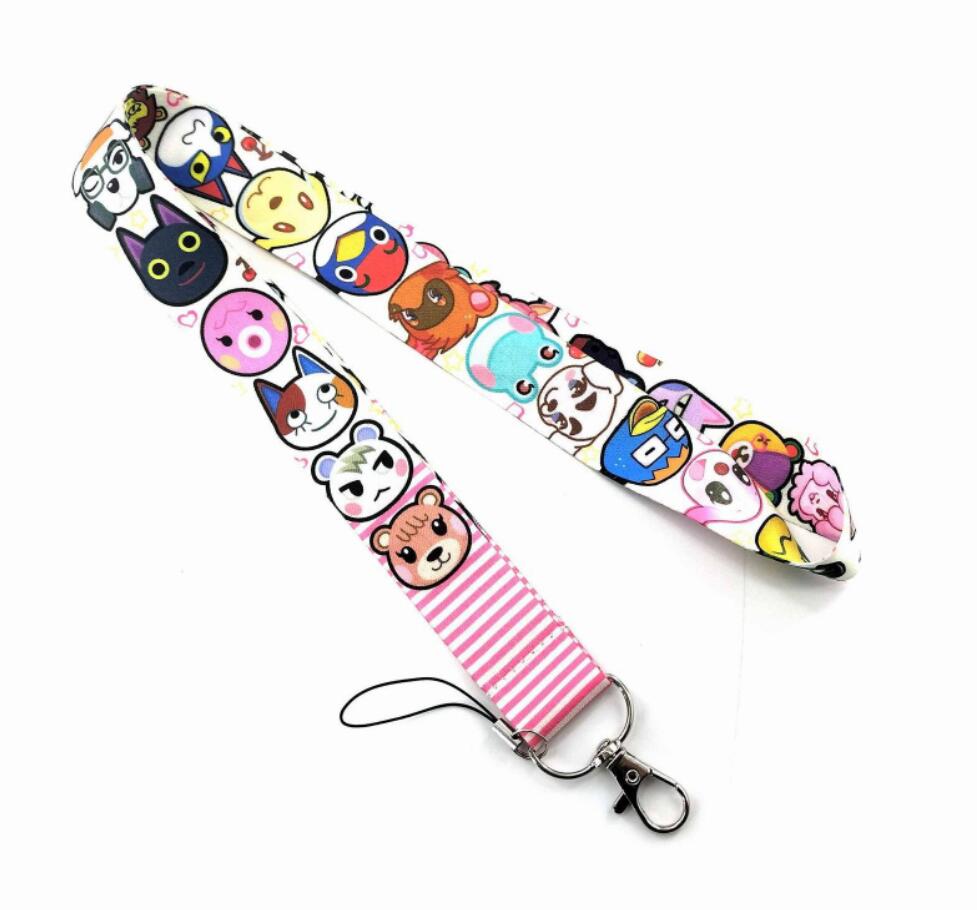 Cartoon Animal Crossing Key Lanyard ID Badge Holders Animal Phone Neck Straps with Keyring Phone Accessories D062