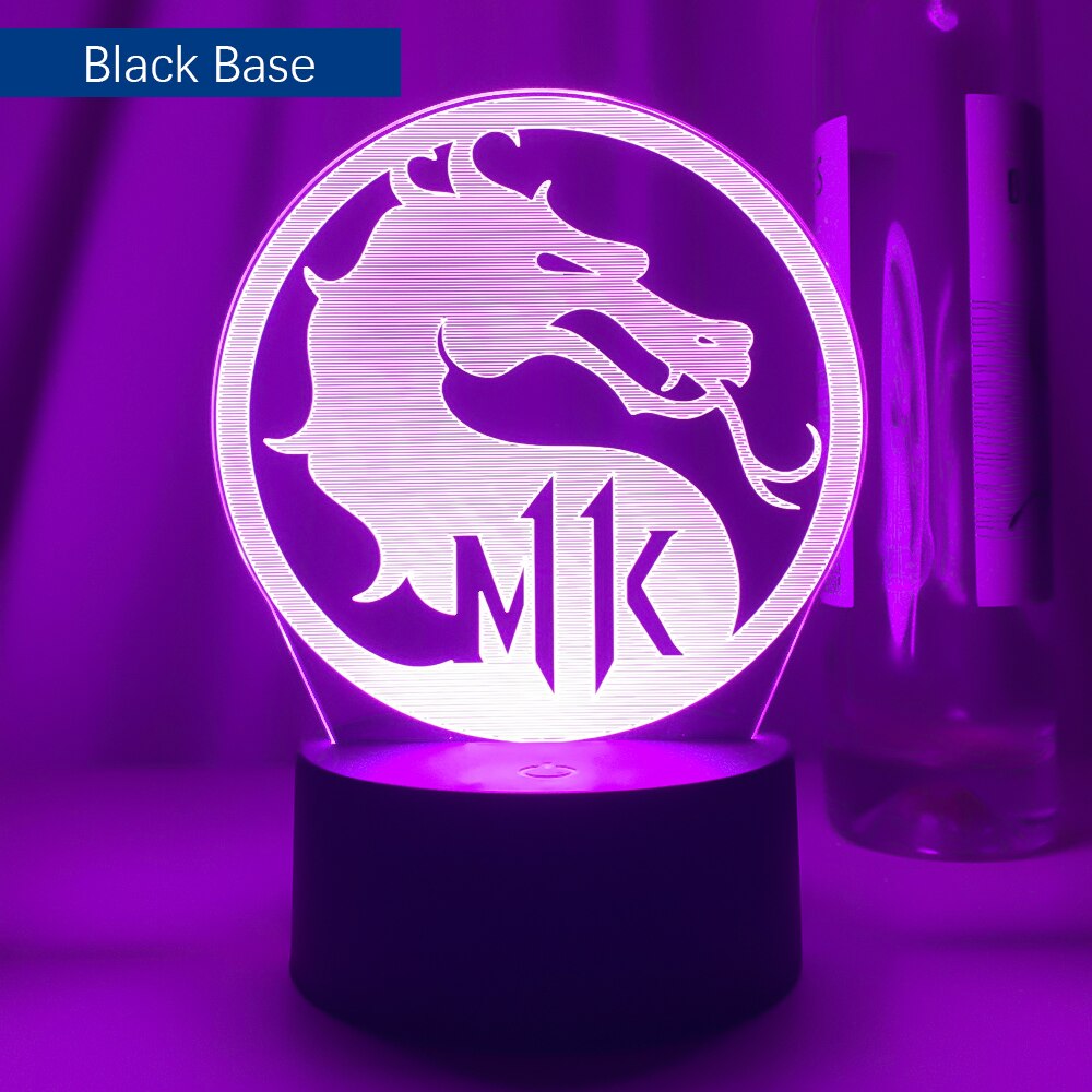 Game Mortal Kombat 11 Logo Night Light Led Touch Sensor Color Changing Nightlight for Kids Child Bedroom Decor Gift Table Lamp