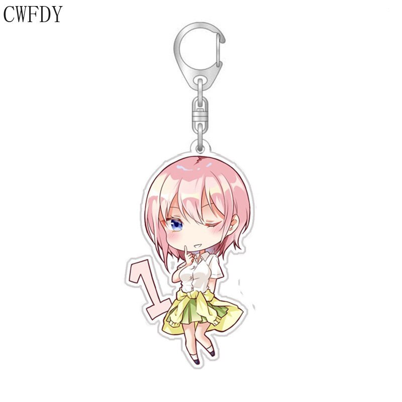 The Quintessential Quintuplets Keychain Anime Figure Nakano Ichika Nino Miku Yotsuba Itsuki Cartoon Acrylic Key Chain For Friend