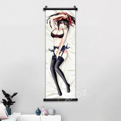 Anime Date A Live Poster Wall Art Canvas Kawaii Princess Pictures Modern Painting Tokisaki Kurumi Hanging Scroll Home Decor Gift