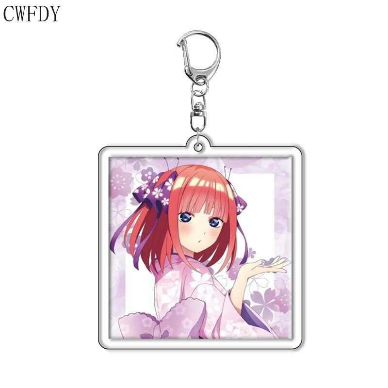 The Quintessential Quintuplets Keychain Anime Figure Nakano Ichika Nino Miku Yotsuba Itsuki Sisters Acrylic Charm Key Chain Gift