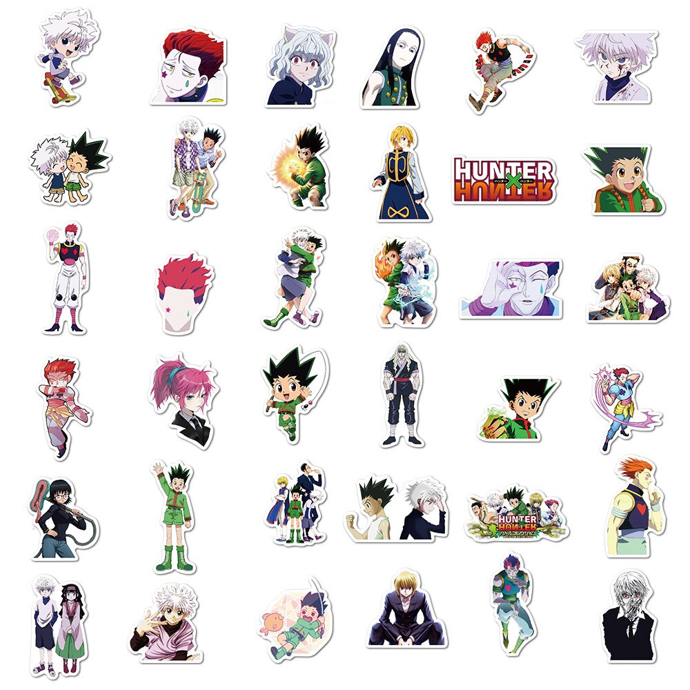 10/20/50/100pcs Hunter X Hunter Stickers Laptop Skateboard Phone Case DIY Graffiti Waterproof Anime Sticker for Kids Gift Toy