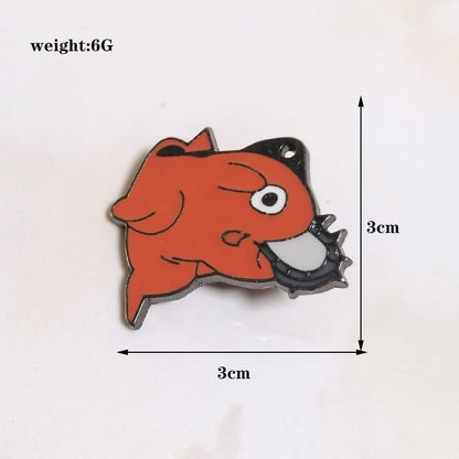 Cute Manga Brooch Chainsaw Man Pochita Enamel Pin Pines Brooches Lapel Pins Japanese Fashion Jewelry Accessories