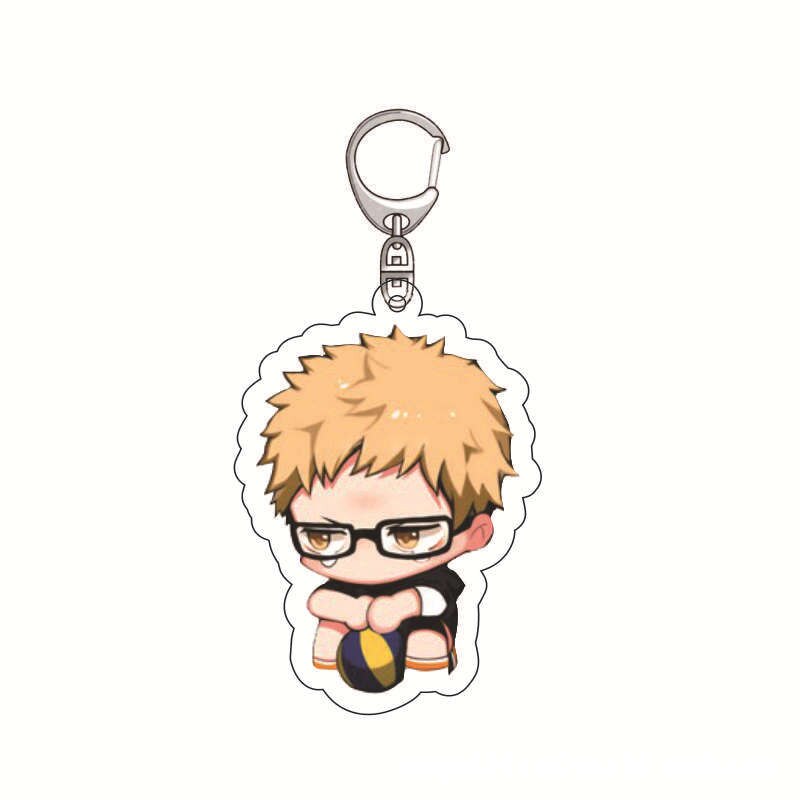 Hot Anime Haikyuu!! Super Cute Figure Keychain Collection Hinata Shoyo Kageyama Tobio Sugawara Acrylic Key Chain Wholesale