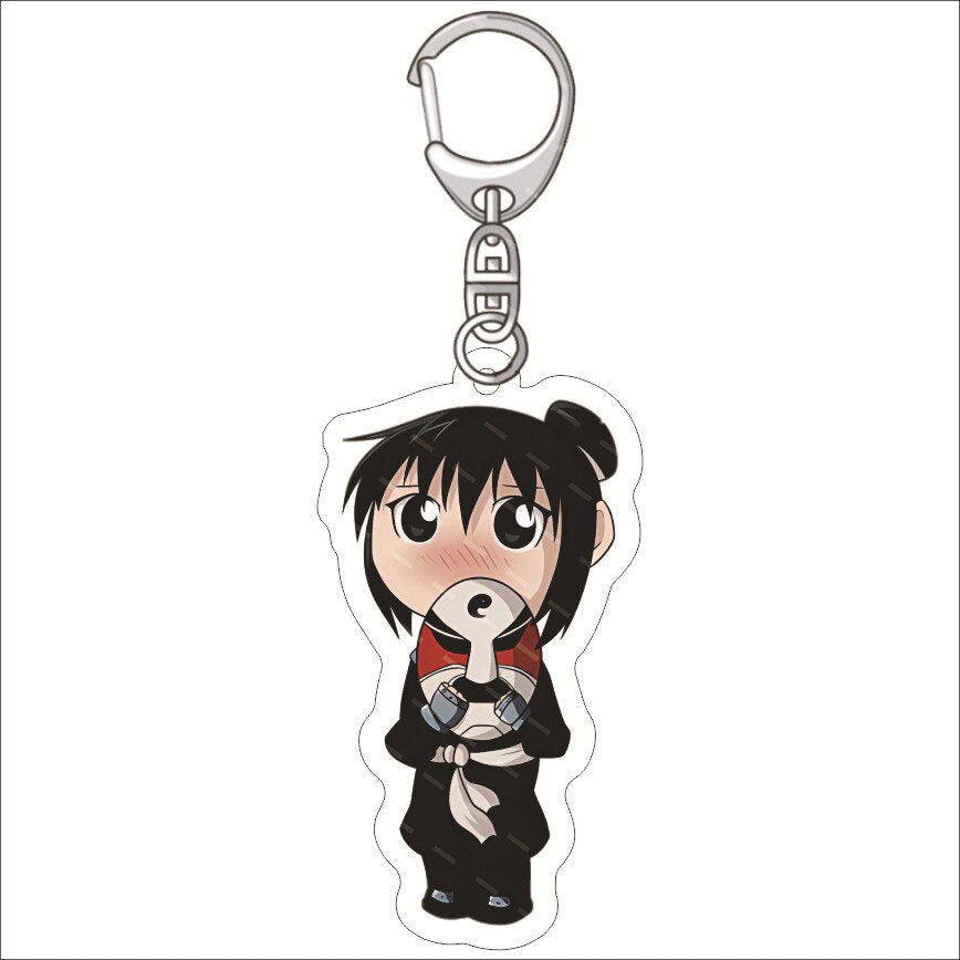 KeyChain Men Fullmetal Alchemist Key Chain Women Acrylic Key Ring Edward Elric Alphonse Pendant Winry Rockbell Party Kids Gift