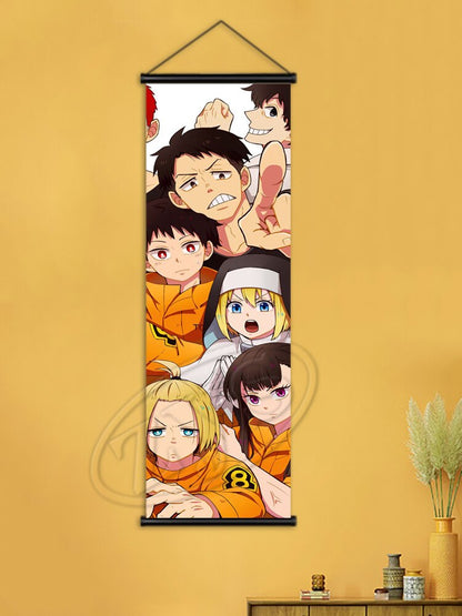 Fire Force Poster Hanging Scrolls Art Mural Shinra Kusakabe Canvas Painting Wall Picture Child Bedroom Home Cuadros Decoration