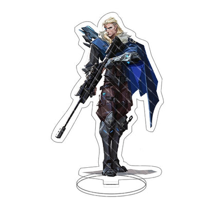 Game Figure Valorant Sage Killjoy Jett Sova Cypher Salvia Acrylic Stand Model Plate Desk Decor Standing Sign Figures Fans Gifts