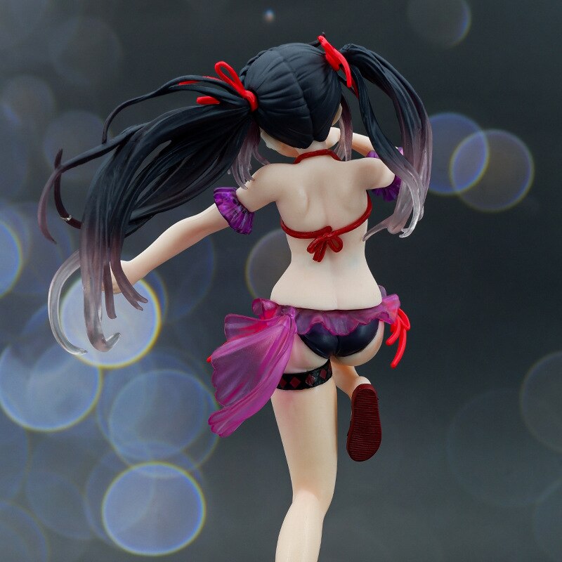 21CM DATE A LIVE  Anime FigureTokisaki Kurumi PVC Action Figure Sexy Swimsuit Bikini Girl Collection Toys Gift