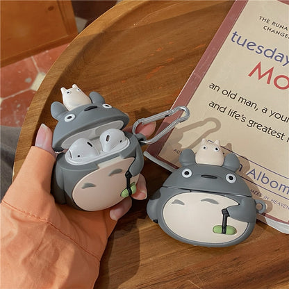 My Neighbour Totoro Case for Airpod 3 Case Airpods Pro 1/2 Silicone Pendant Wireless Bluetooth Earphone Protective Cover Gift