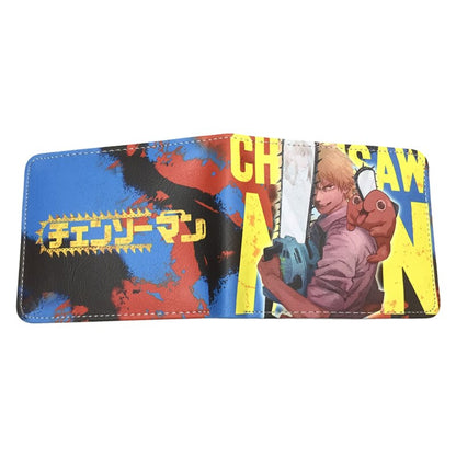 Anime Chainsaw Man Cute Cartoon Comics Purse Student Wallet Credit Card Holder