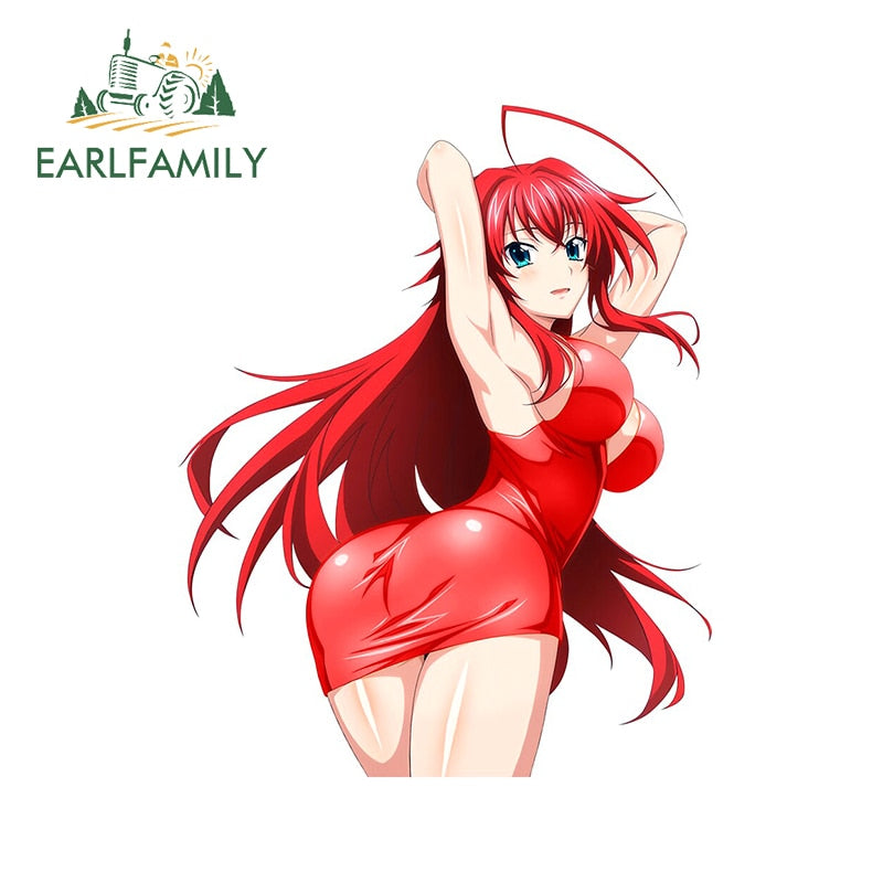 13cm x 10.1cm For High School DxD Rias Gremory Ass Hentai Car Sticker Truck Decal Waterproof Windows Car Styling