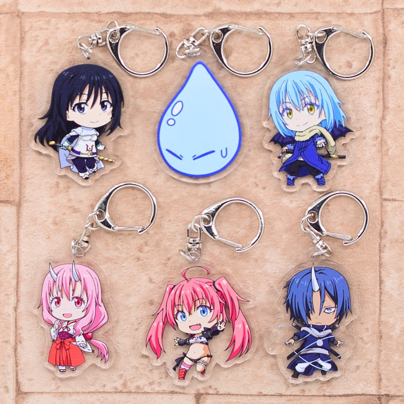 That Time I Got Reincarnated as a Slime Keychain Double Sided Acrylic Cartoon Key Chain Pendant Anime Accessories Keyring