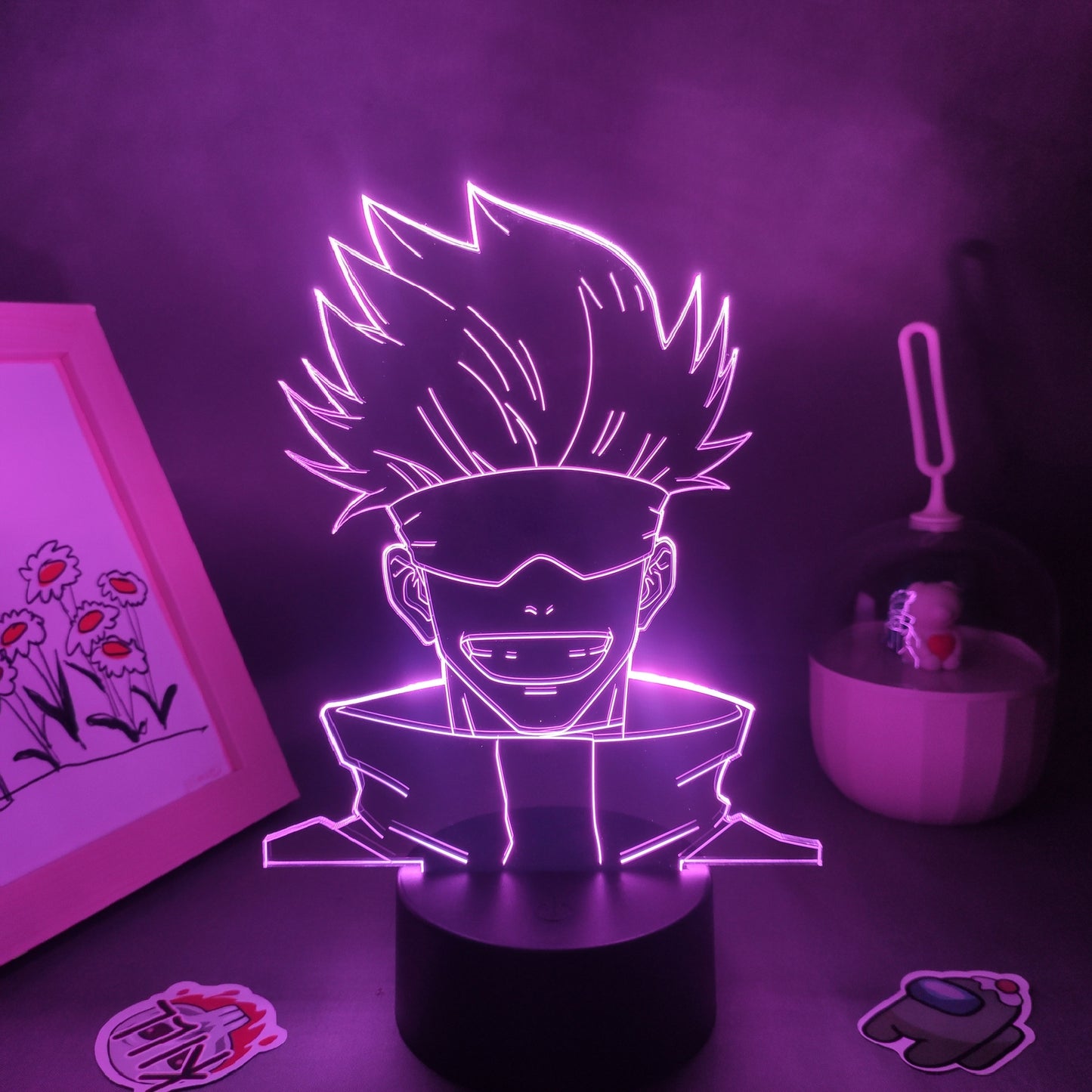 Anime Jujutsu Kaisen Figure Inumaki Toge 3D LED Lava Lamps RGB Night Lights Bedroom Table Decor Birthday Manga Gifts For Friends