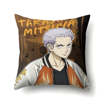 45x45cm Tokyo Revenger Sleeping Pillowcase Cartoon Print Pillow Cover Anime Cushion Case Cosplay Accessories for Home Decor Gift