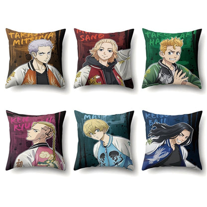 45x45cm Tokyo Revenger Sleeping Pillowcase Cartoon Print Pillow Cover Anime Cushion Case Cosplay Accessories for Home Decor Gift