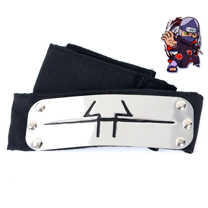 Naruto Shippuden Anime Cosplay Headband Uzumaki Uchiha Kakashi Action Figurs Forehead Toys Naruto Model Cos Juguetes