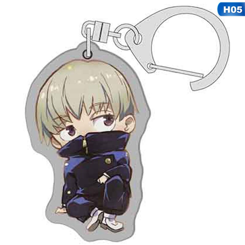 New Fashion Jujutsu Kaisen Yuji Itadori Kugisaki Nobara Acrylic Keychain Key Rings Badge Fine Jewelry