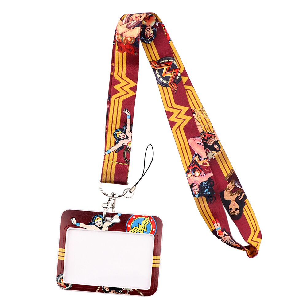 LT1083 Wholesale Anime Jujutsu Kaisen Attack on Titan Keychain Badge Holder ID Card Pass Hang Lanyard for Key Rings Accessories