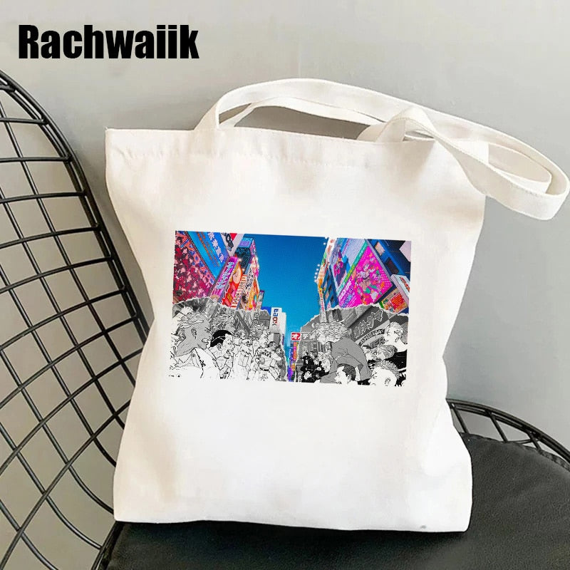 Tokyo Revengers Shopping Bag Graphic Tote Harajuku Shopper Bag Women Canvas Shoulder Bag Female Ulzzang Funny Eco Large-capacity