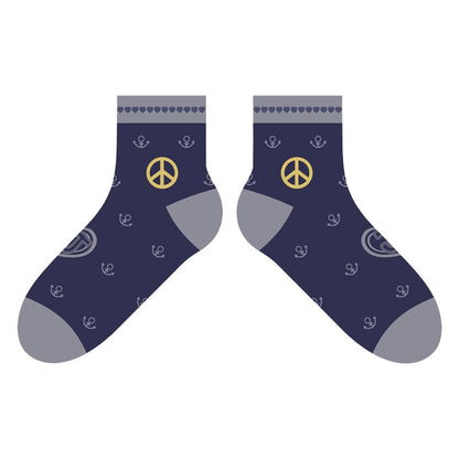 Anime Jojos Bizarre Adventure Bruno Bucciarati Kira Yoshikage Socks Embroider Cartoon Ankle Socks Creative Sock