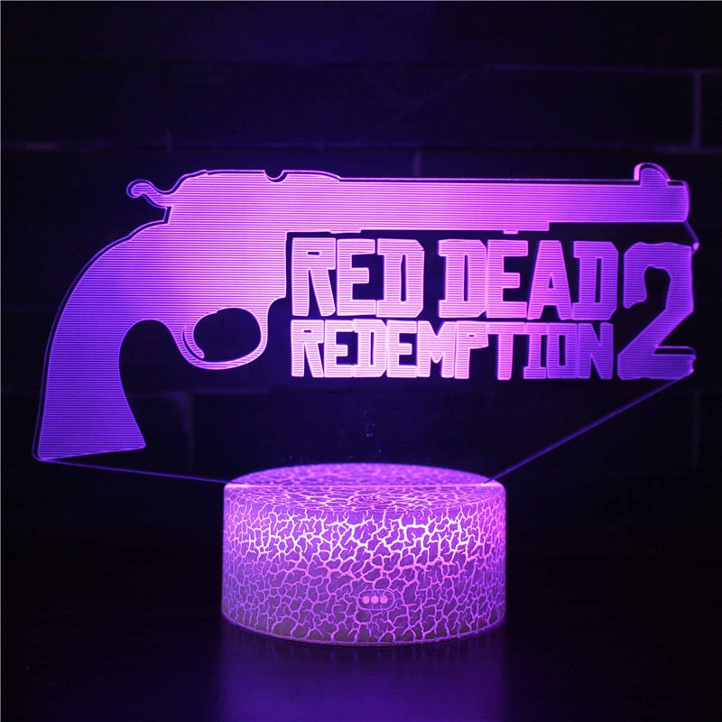 APEX Legends Hero Red Dead Redemption 2 Figure Anime Night Light for Children 3D Acrylic LED Nightlamp Illusion Table Lamp Gifts