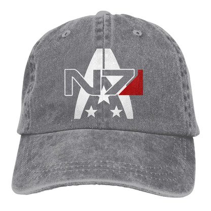 N7 Alliance Baseball Caps Peaked Cap Mass Effect Commander Shepard Game Sun Shade Hats for Men