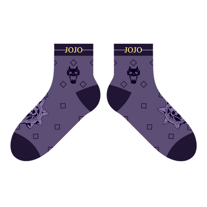 Anime Jojos Bizarre Adventure Bruno Bucciarati Kira Yoshikage Socks Embroider Cartoon Ankle Socks Creative Sock