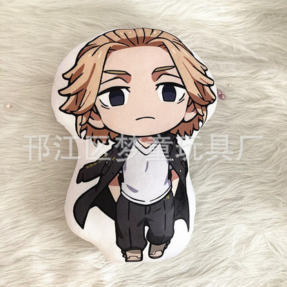 10cm Tokyo Revengers Plush Doll Anime Tokyo Revengers Manjiro Ken Takemichi Hinata Atsushi Cute Soft Stuffed Key Pendant Toys