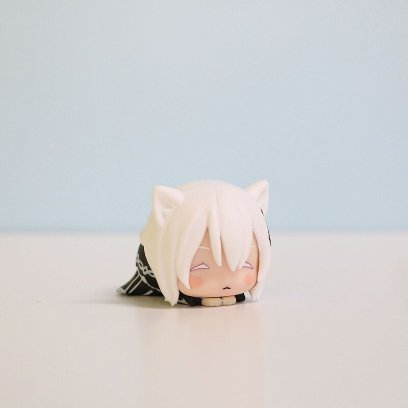 4pcs Re: Zero In A Different World From Zero Anime Action Figures Rem Ram Emilia Echidna 4 Models Cute Cat Lying Position Dolls